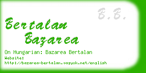 bertalan bazarea business card